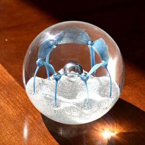 Caithness Maydance Paperweight Colin Terris L34037 Scotland Pink Blue Swirl